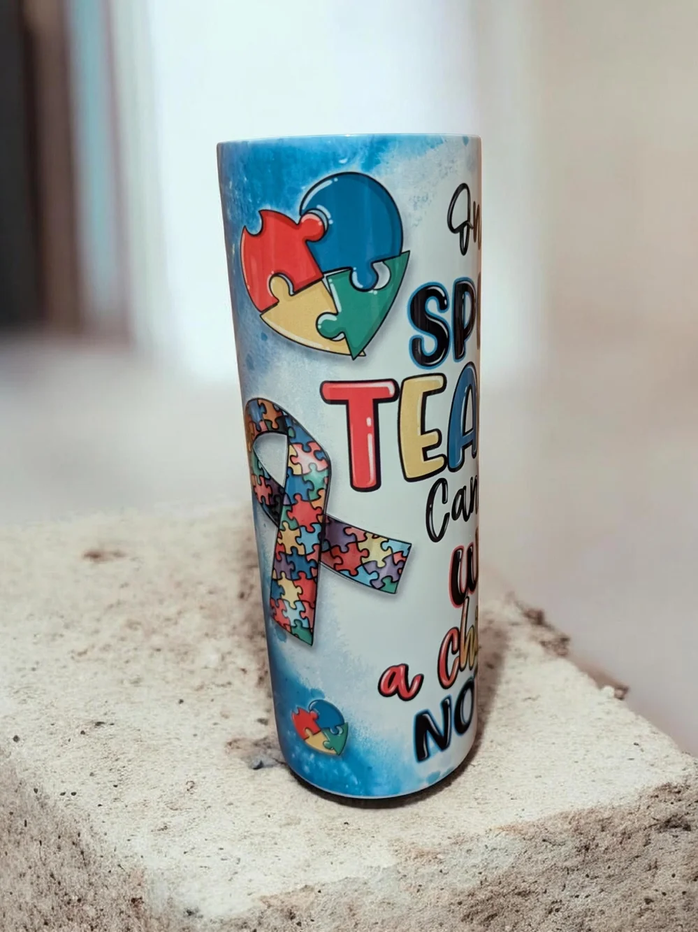 Colorful Special Teacher Quote Travel Tumbler